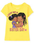 "Everyday is Sister Day" Yellow Tshirt - Preppy Kids (Grand Bazaar)