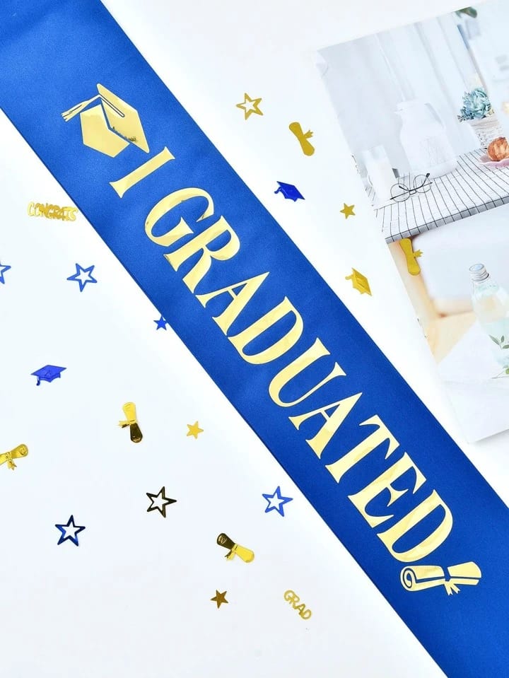 I Graduated sash Blue - Preppy Kids (Grand Bazaar)