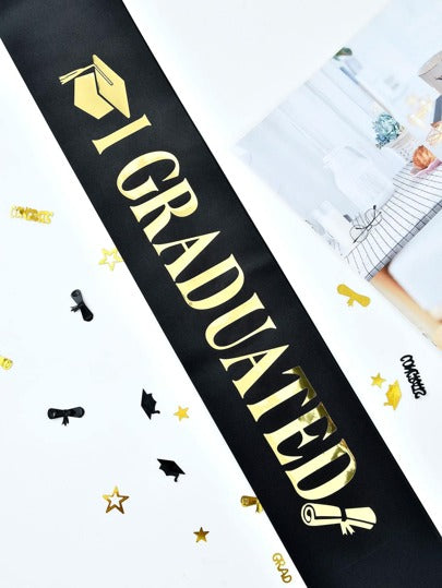 I Graduated sash Black - Preppy Kids (Grand Bazaar)