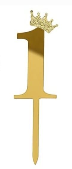 Gold 2D Crown Cake Toppers 1 - Preppy Kids (Grand Bazaar)