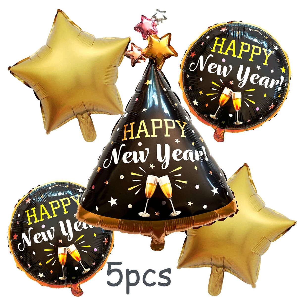 5pc Happy New Year Balloon set - Preppy Kids (Grand Bazaar)