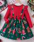 Girls Christmas Gingerbread Man Candy Cane Skirt and Red Sweater 2pc Set - Preppy Kids (Grand Bazaar)