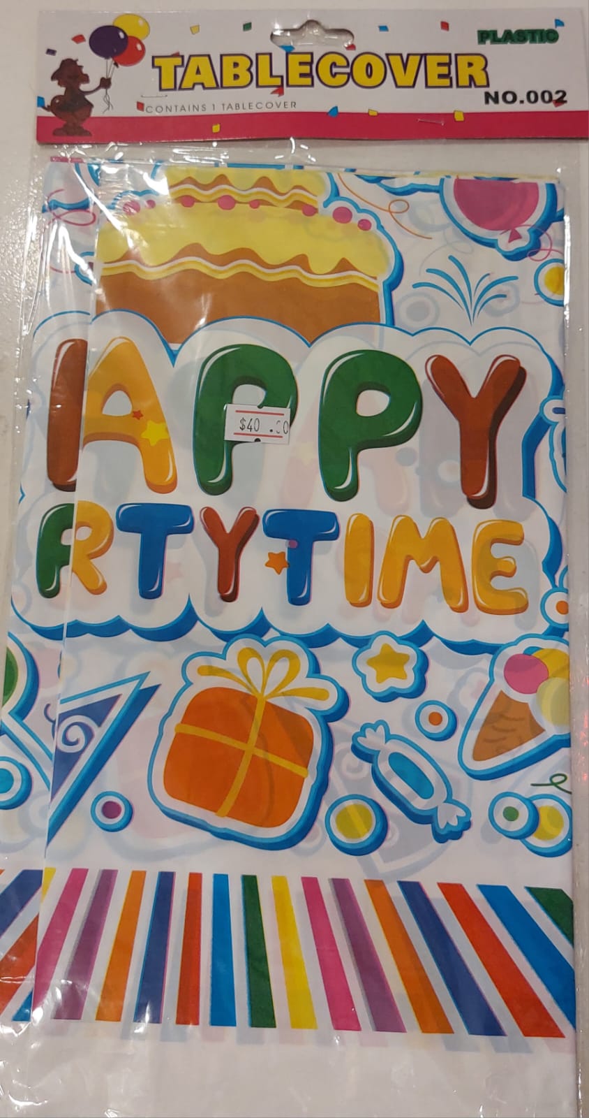 Happy Birthday Cake Tablecloth - Preppy Kids (Grand Bazaar)