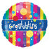 Fun multi Colour Congratulations 18 Inch Foil Balloon - Preppy Kids (Grand Bazaar)