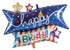 Happy Birthday Star Banner Foil Balloon - Preppy Kids (Grand Bazaar)
