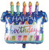 Super Shape Blue Happy Birthday Balloon with Candles - Preppy Kids (Grand Bazaar)