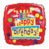 Happy Birthday Red Square Foil Balloon - Preppy Kids (Grand Bazaar)