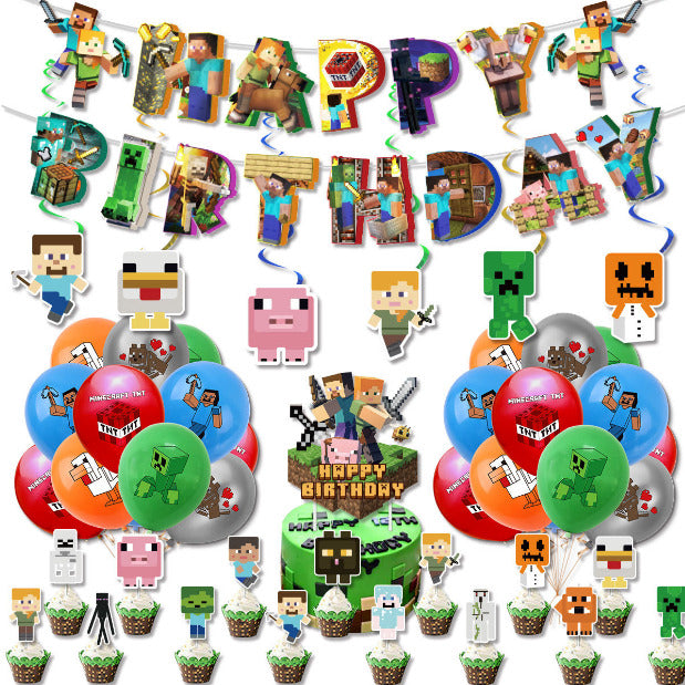 Minecraft 4th edition Party Decoration package