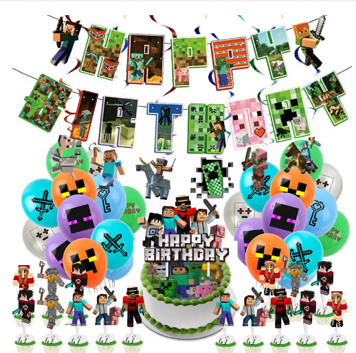 Minecraft 5th edition Party Decoration package