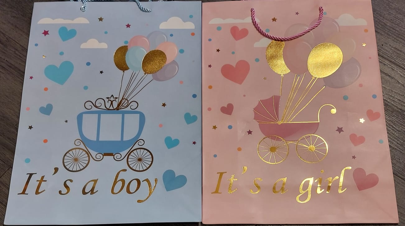 Baby Shower Medium Gift Bags - Preppy Kids (Grand Bazaar)