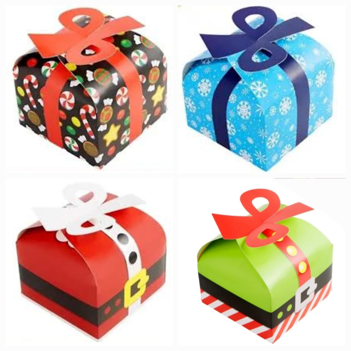 Christmas Cardboard Treat Boxes - Preppy Kids (Grand Bazaar)