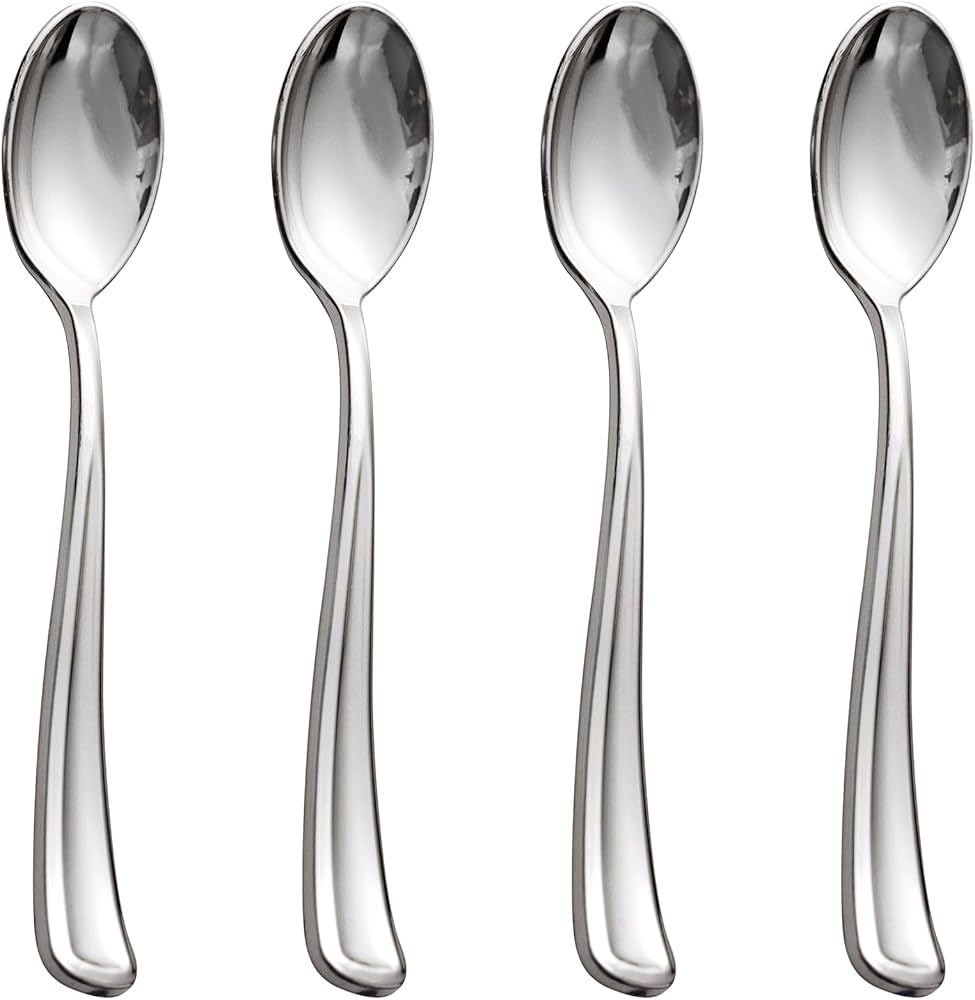 12 pc Silver Plastic Spoons - Preppy Kids (Grand Bazaar)