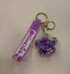 Acrylic Moving Liquid Purple Flower Keychain - Preppy Kids (Grand Bazaar)