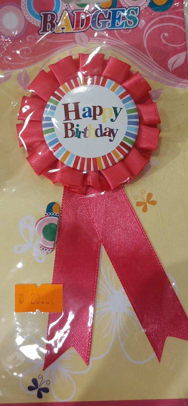 happy birthday dark pink badge - Preppy Kids (Grand Bazaar)