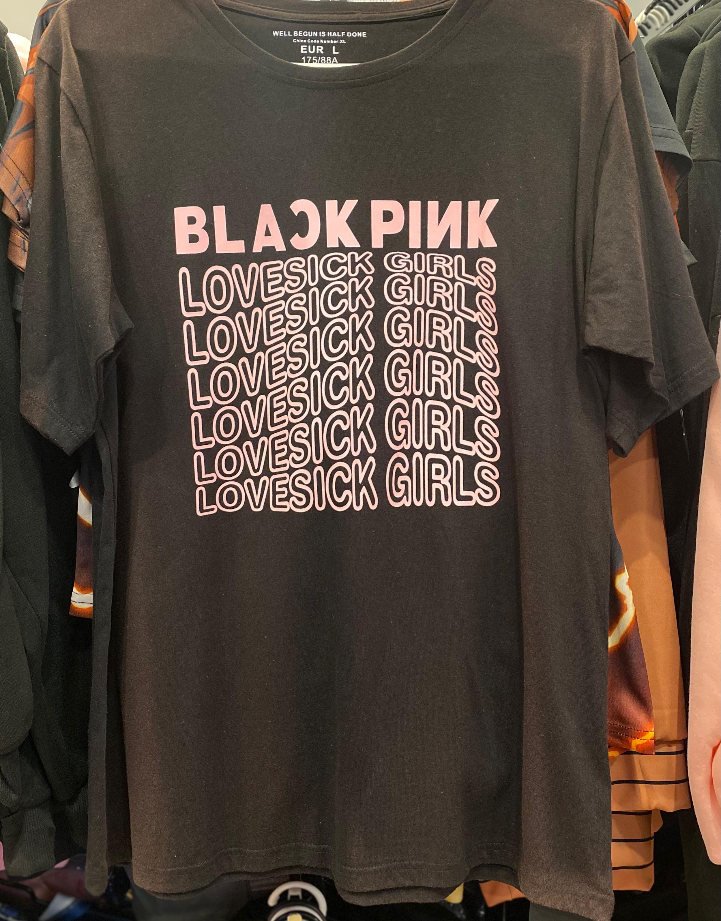 Blackpink SALE Tshirt Lovesick Girls (Black)