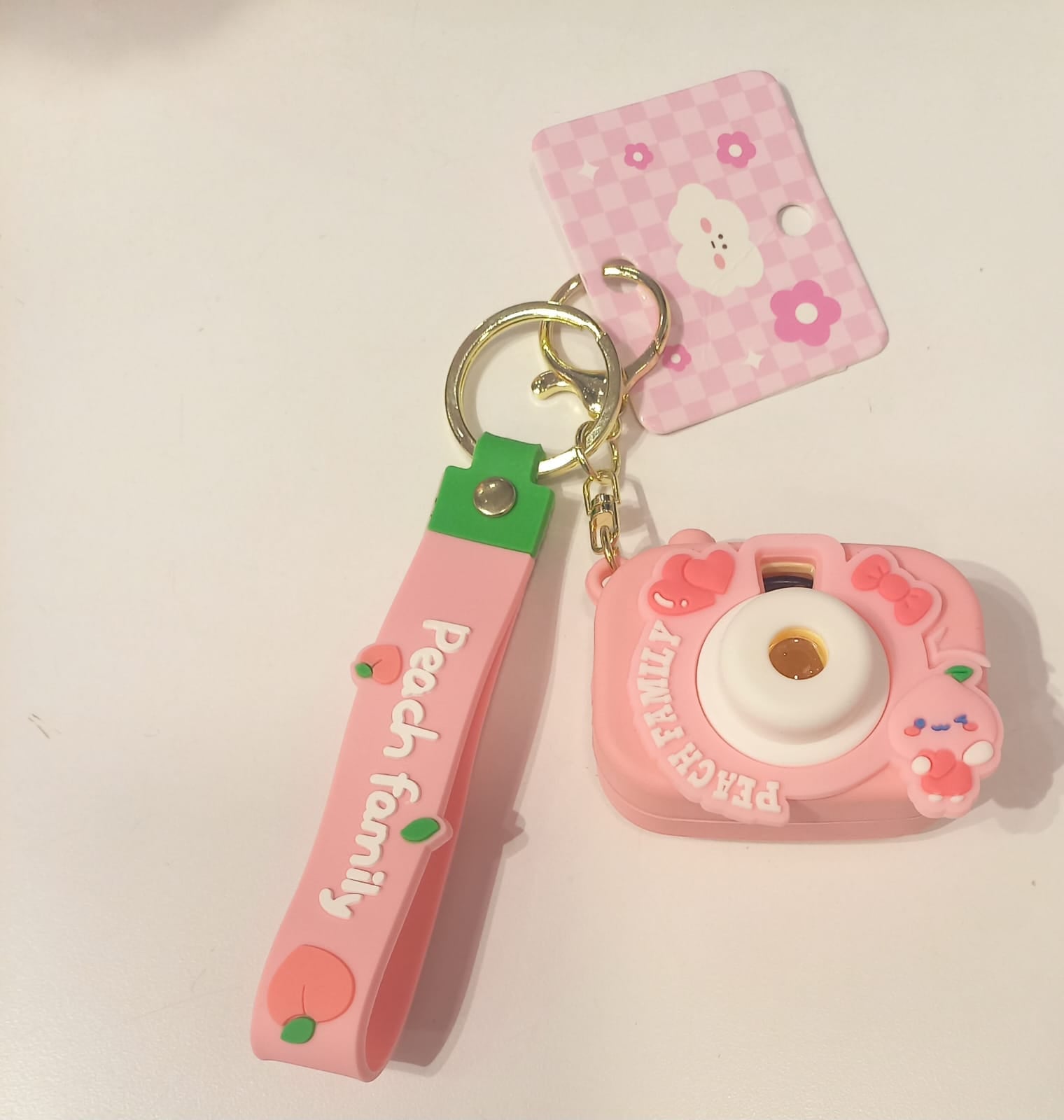 Peach Family Light Up Camera Keychain - Preppy Kids (Grand Bazaar)