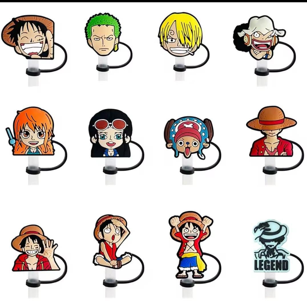 One Piece Straw Cover Caps Toppers for Tumbler - Preppy Kids (Grand Bazaar)
