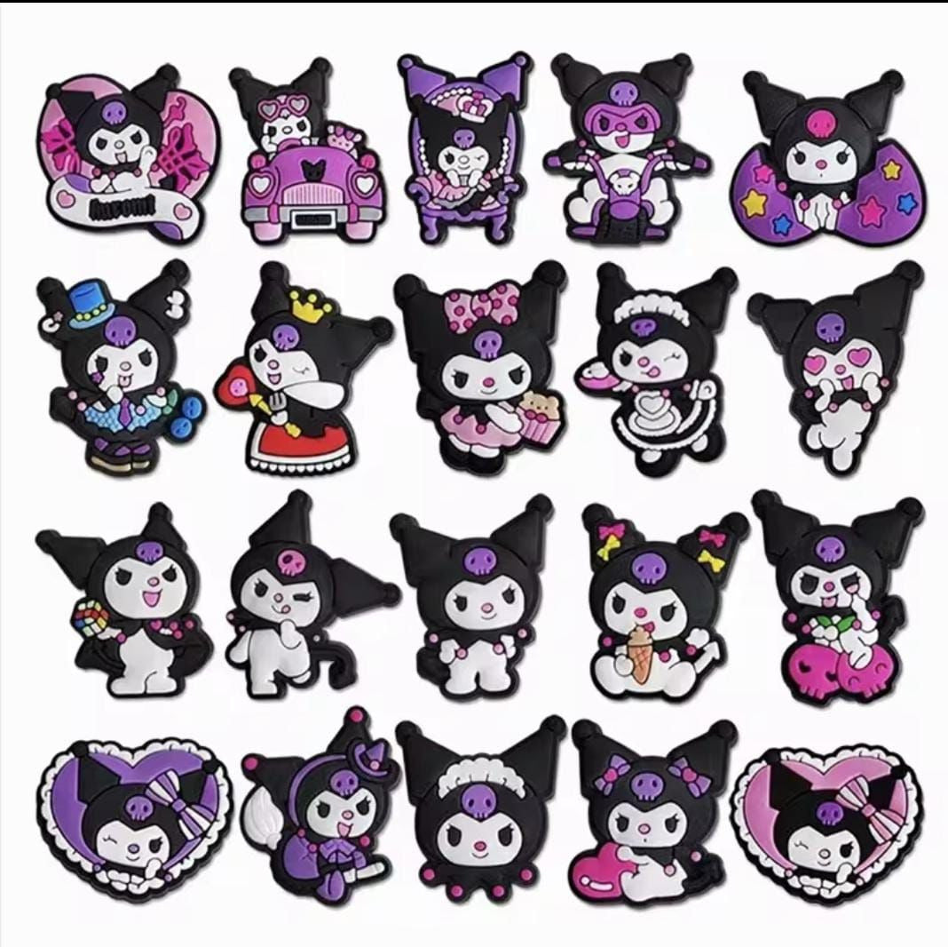 Sanrio Kuromi Croc Charm (1 pc) charms jibbitz - Preppy Kids (Grand Bazaar)
