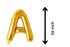 16" Letter A foil Gold - Preppy Kids (Grand Bazaar)
