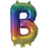 32" Letter B foil Rainbow - Preppy Kids (Grand Bazaar)