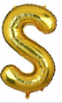 40" Letter S foil Gold - Preppy Kids (Grand Bazaar)