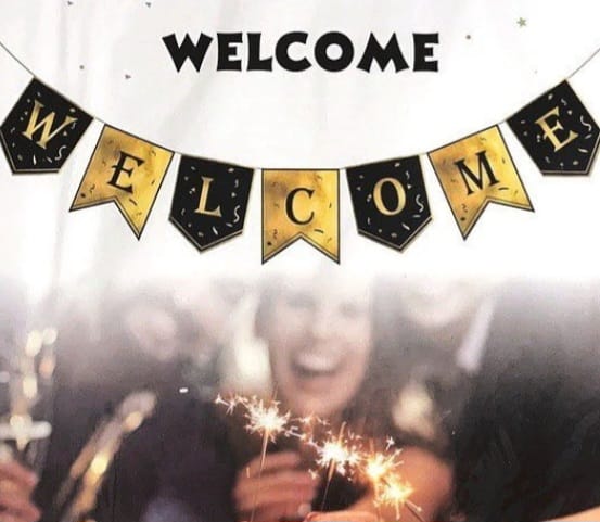 Welcome Banner Black and gold - Preppy Kids (Grand Bazaar)