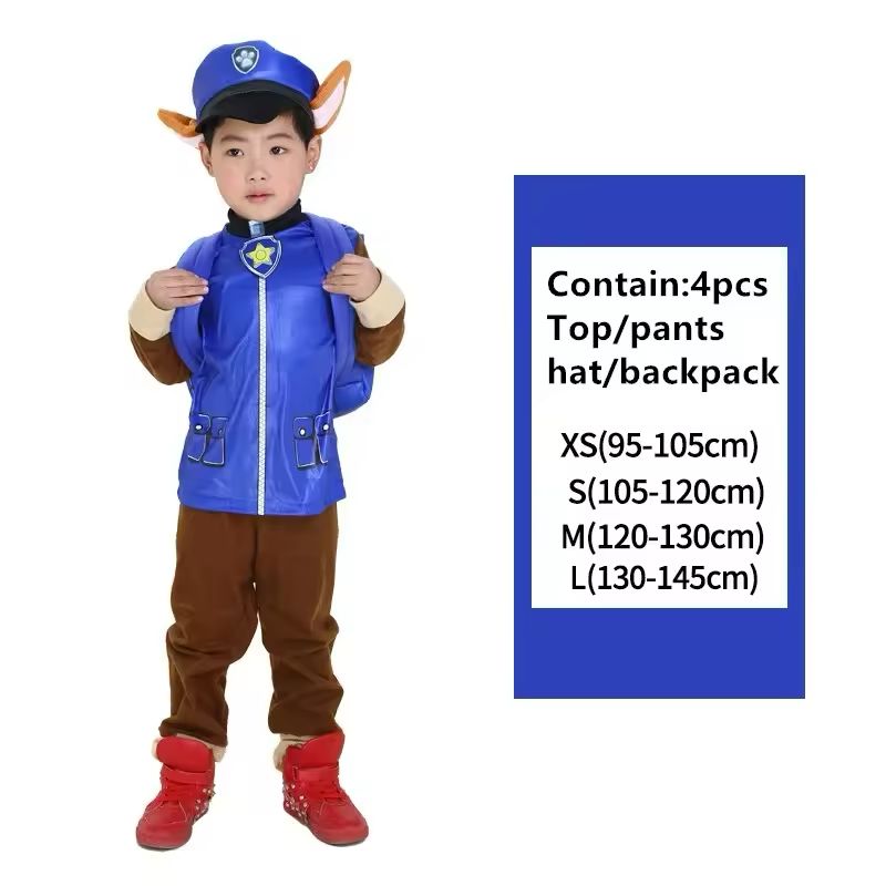Paw Patrol Chase Cosplay Costume Outfit - Preppy Kids (Grand Bazaar)