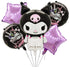 Kuromi Sanrio 5PC Anime Foil Balloon