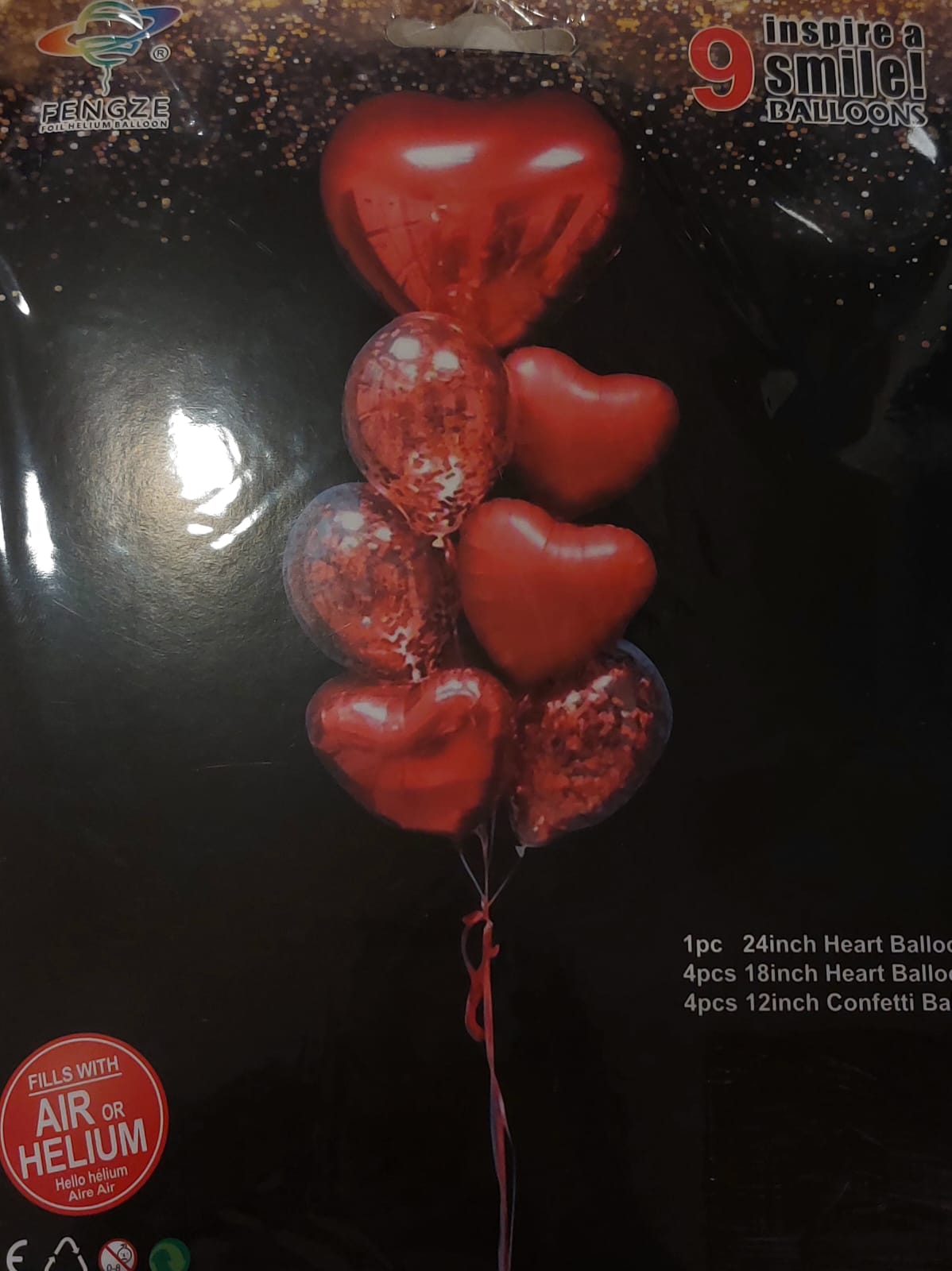 Valentines red 9pc balloons - Preppy Kids (Grand Bazaar)