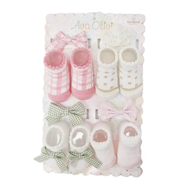 Baby Socks and Headbands Set (8PCS) - Preppy Kids (Grand Bazaar)