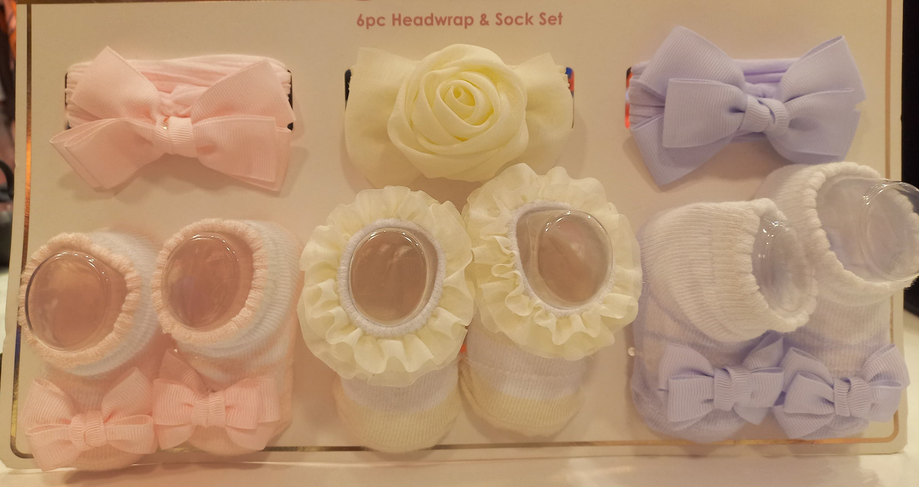 Assorted Baby Socks and Headband(6PC) - Preppy Kids (Grand Bazaar)