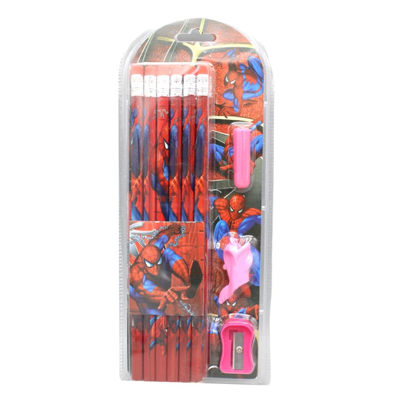 Spiderman 12pc pencil with eraser and sharpener - Preppy Kids (Grand Bazaar)