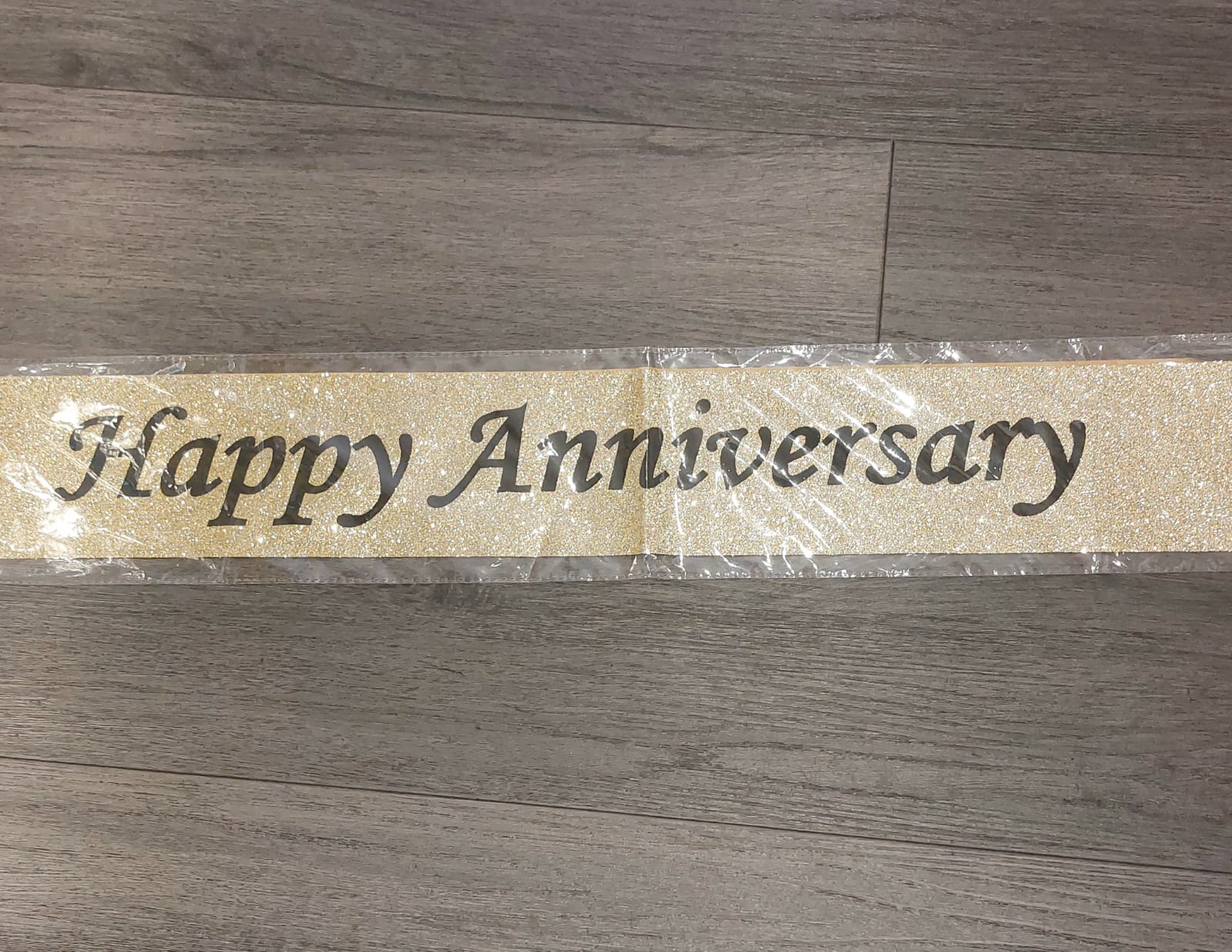 Happy Anniversary Glitter gold sash - Preppy Kids (Grand Bazaar)