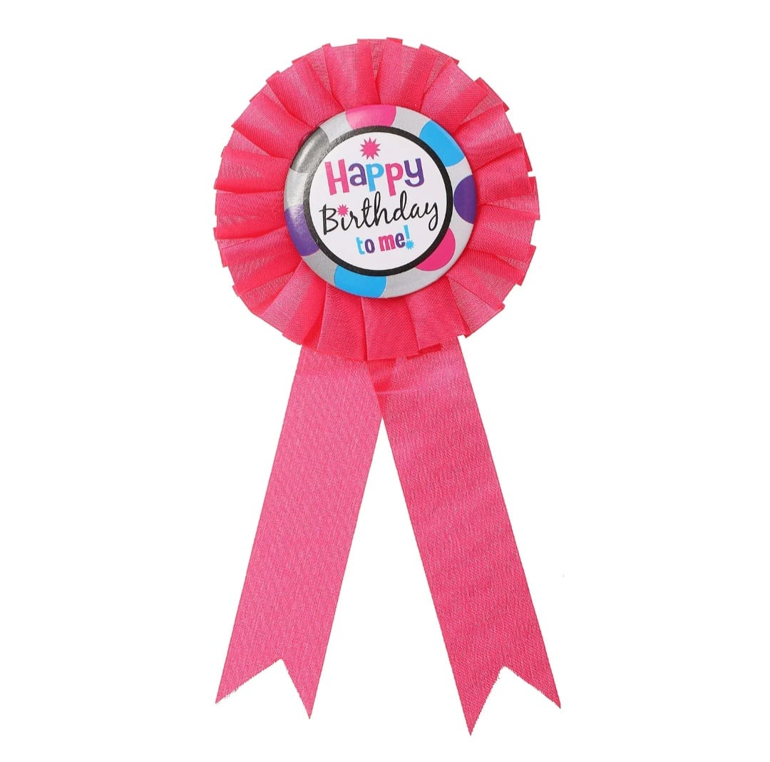 Happy Birthday to me Hot Pink badge
