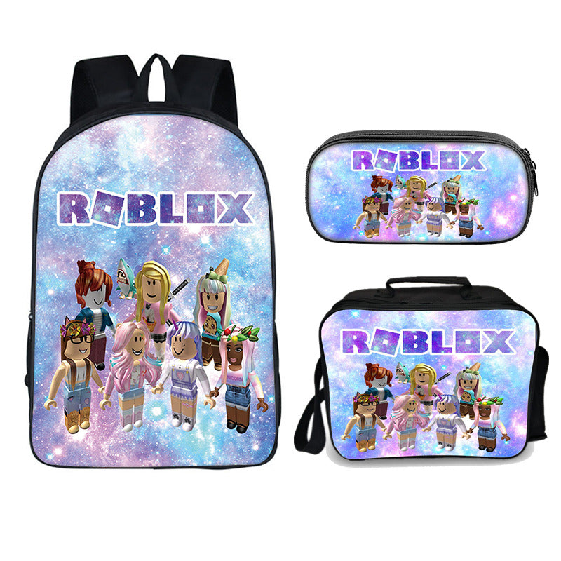 Roblox Girls Galaxy Edition Backpack set (3PC) (2 compartment) No