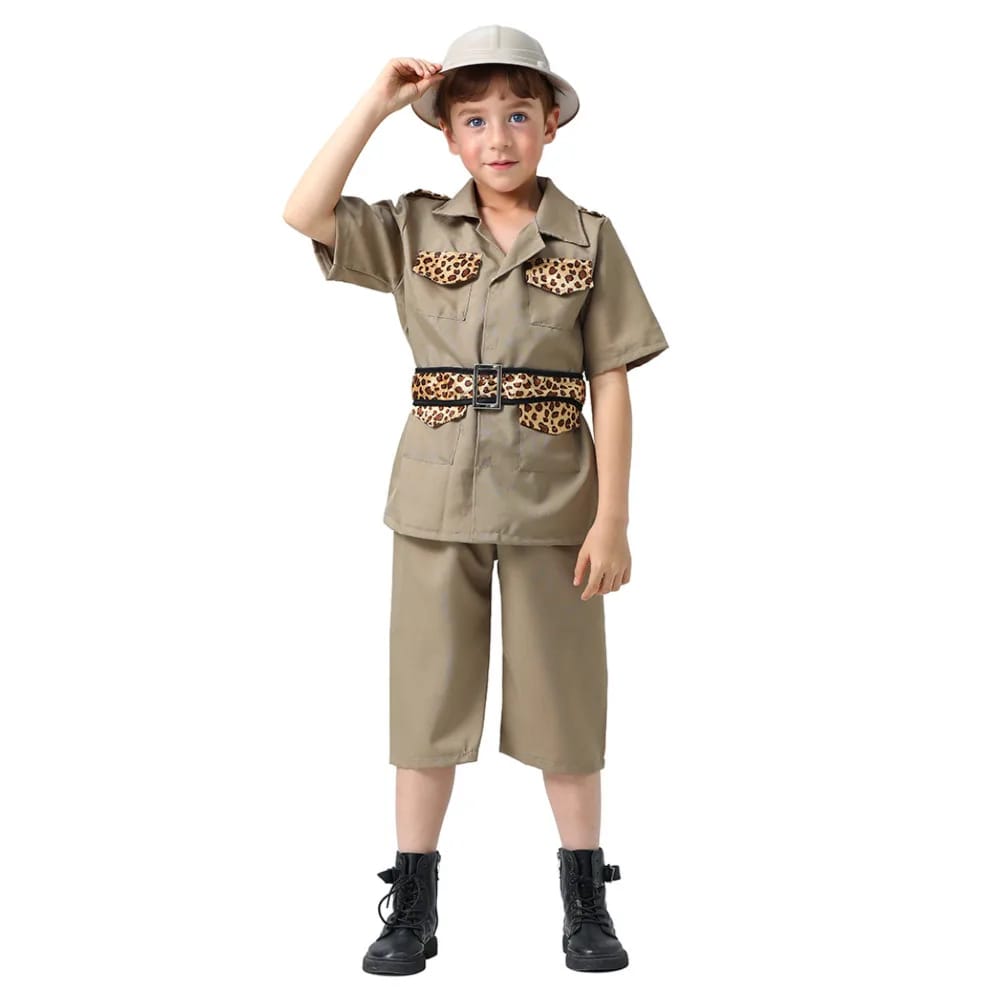 Zoo Keeper Kids Safari Animal Ranger Cosplay Costume Outfit - Preppy Kids (Grand Bazaar)