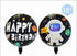 Happy Birthday Space 18 Inch Round Foil balloon - Preppy Kids (Grand Bazaar)