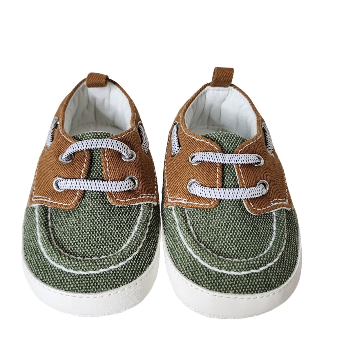 Green and Brown Baby Shoes - Preppy Kids (Grand Bazaar)