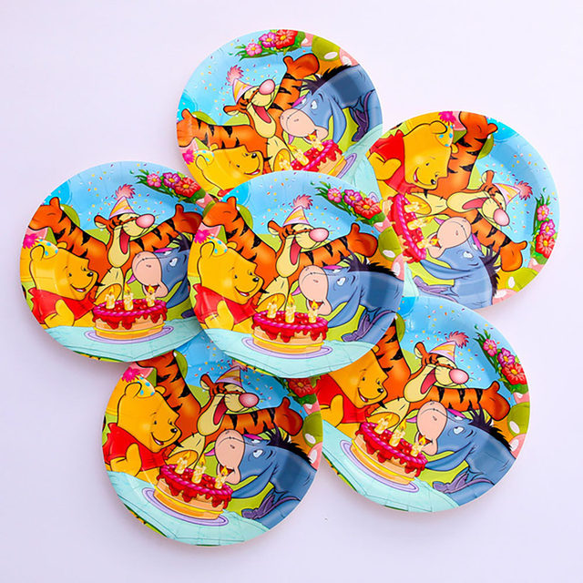 Winnie the poo 7" Plates(Pack of 6) - Preppy Kids (Grand Bazaar)