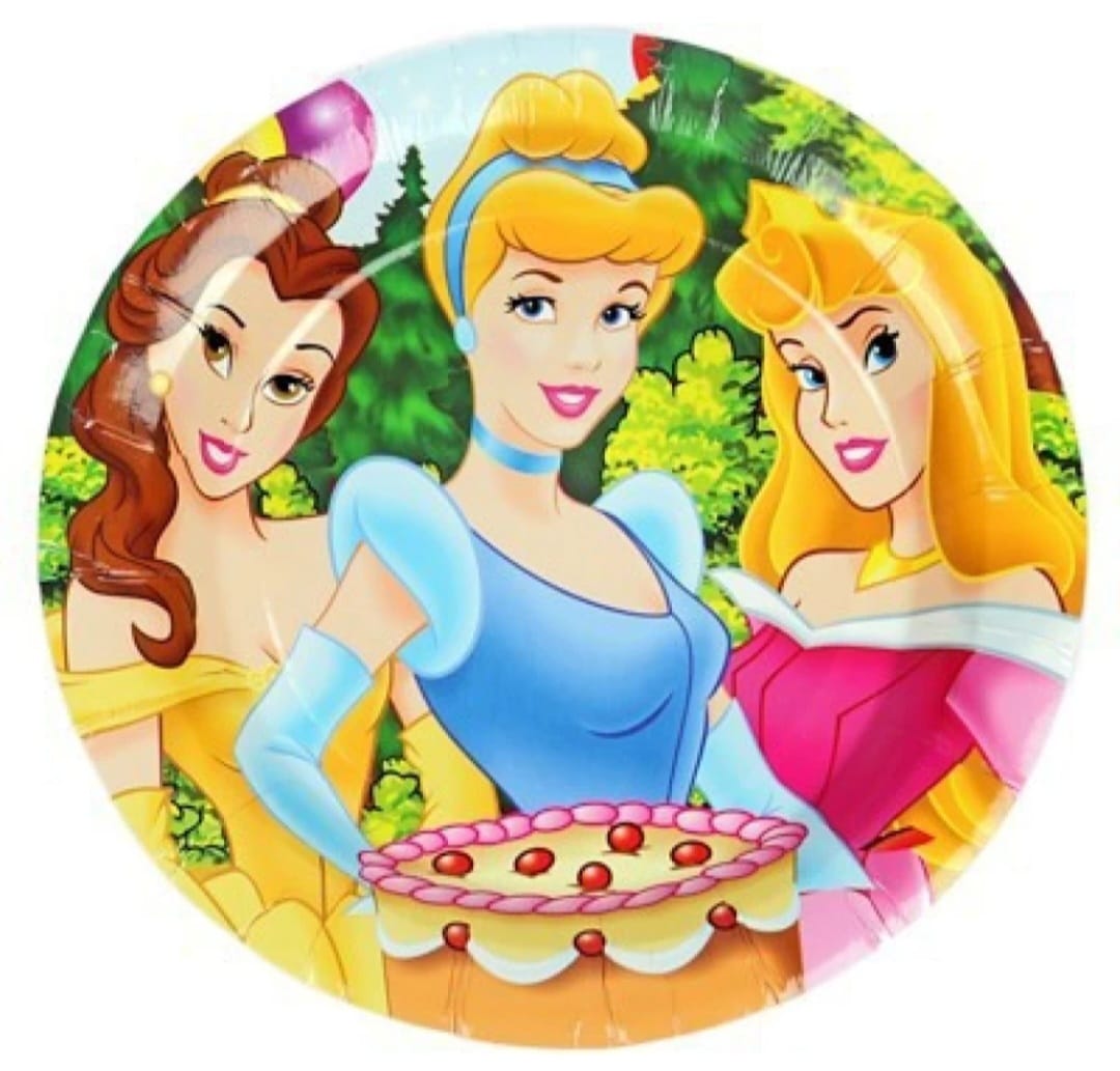 Disney Princess 7" Plates(Pack of 6) - Preppy Kids (Grand Bazaar)