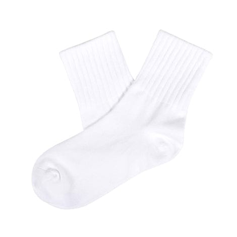 White School Socks