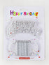 Silver Candles(23pcs) with Happy Birthday Cake Topper - Preppy Kids (Grand Bazaar)