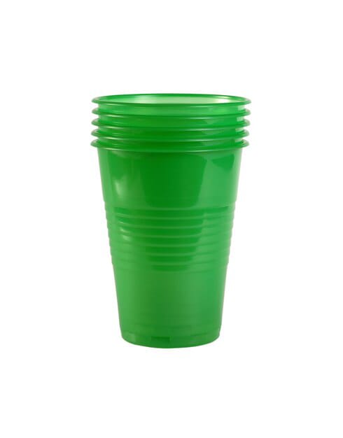 Green Plastic 8oz Drinking Cups (10 PCS)