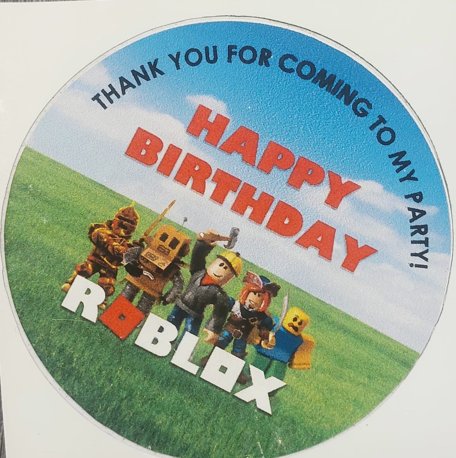 Roblox Happy Birthday Stickers 5pcs