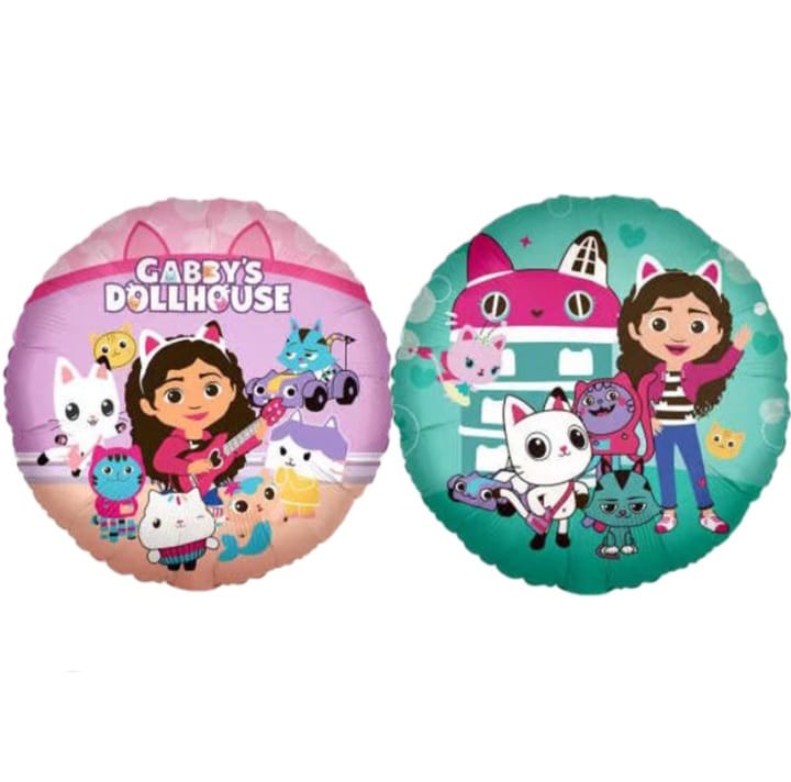 Gabby Dollhouse 2 Sided 18" Round Foil Balloon