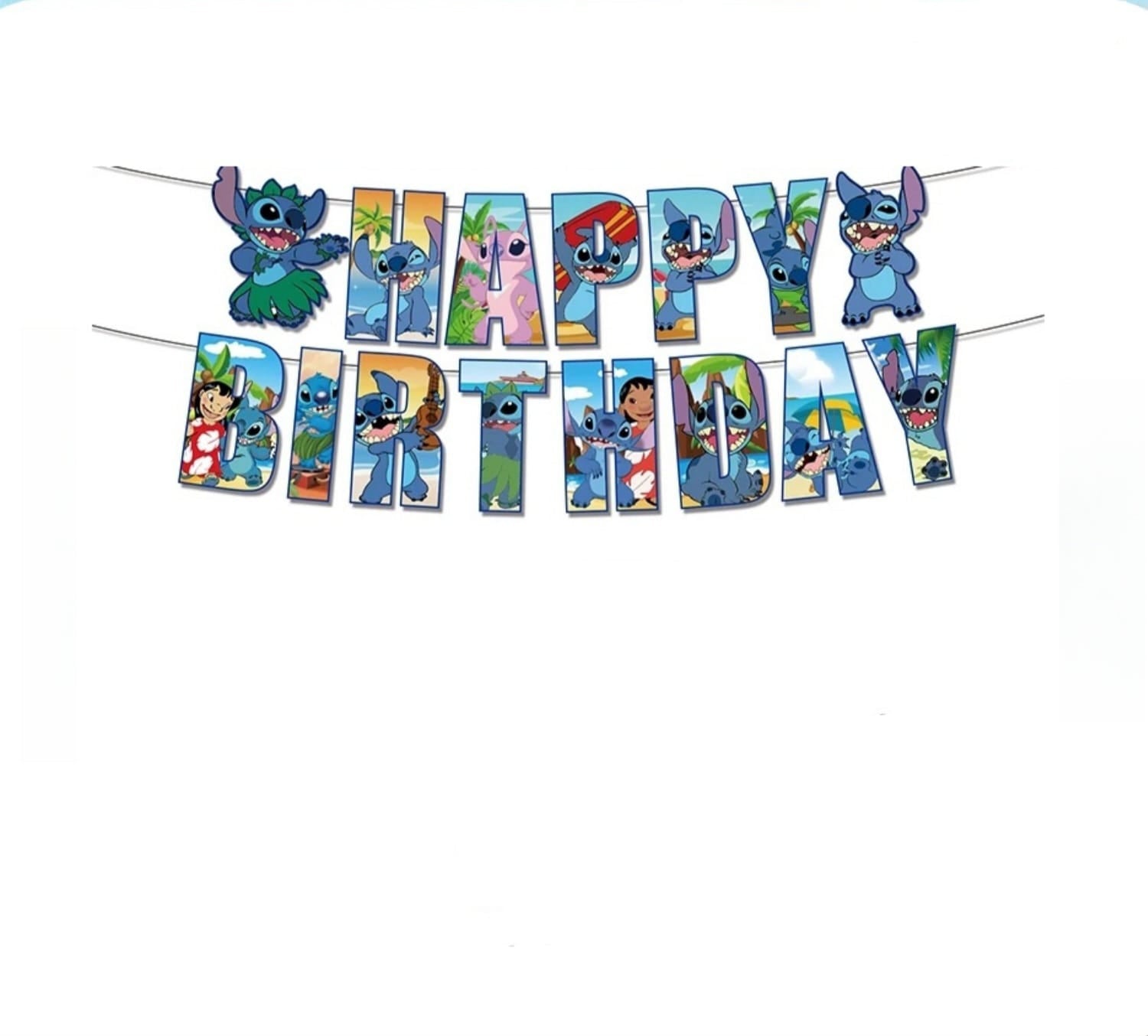 Lilo & Stitch Happy Birthday Banner