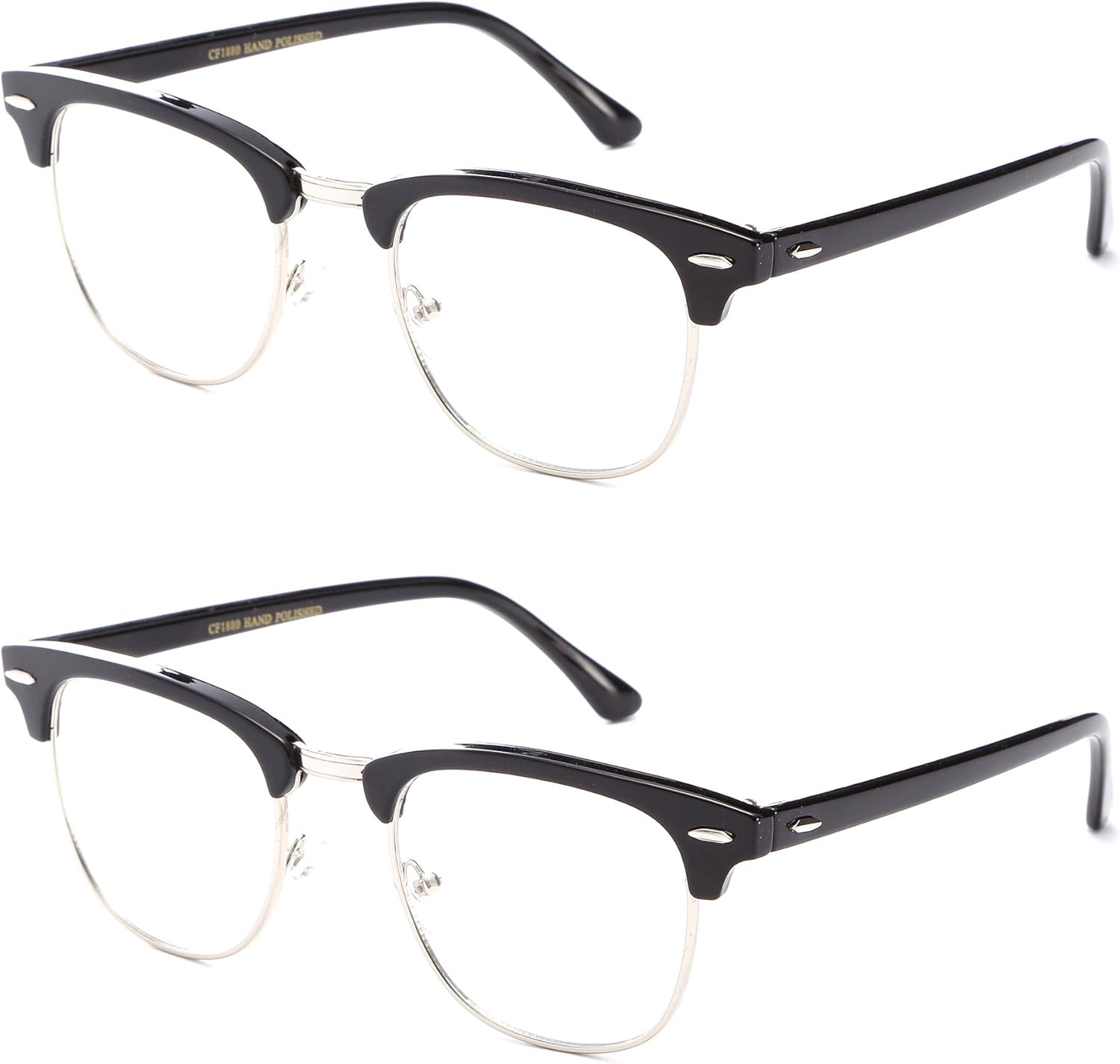 ADULT Blue light blockers Black and Silver Frame