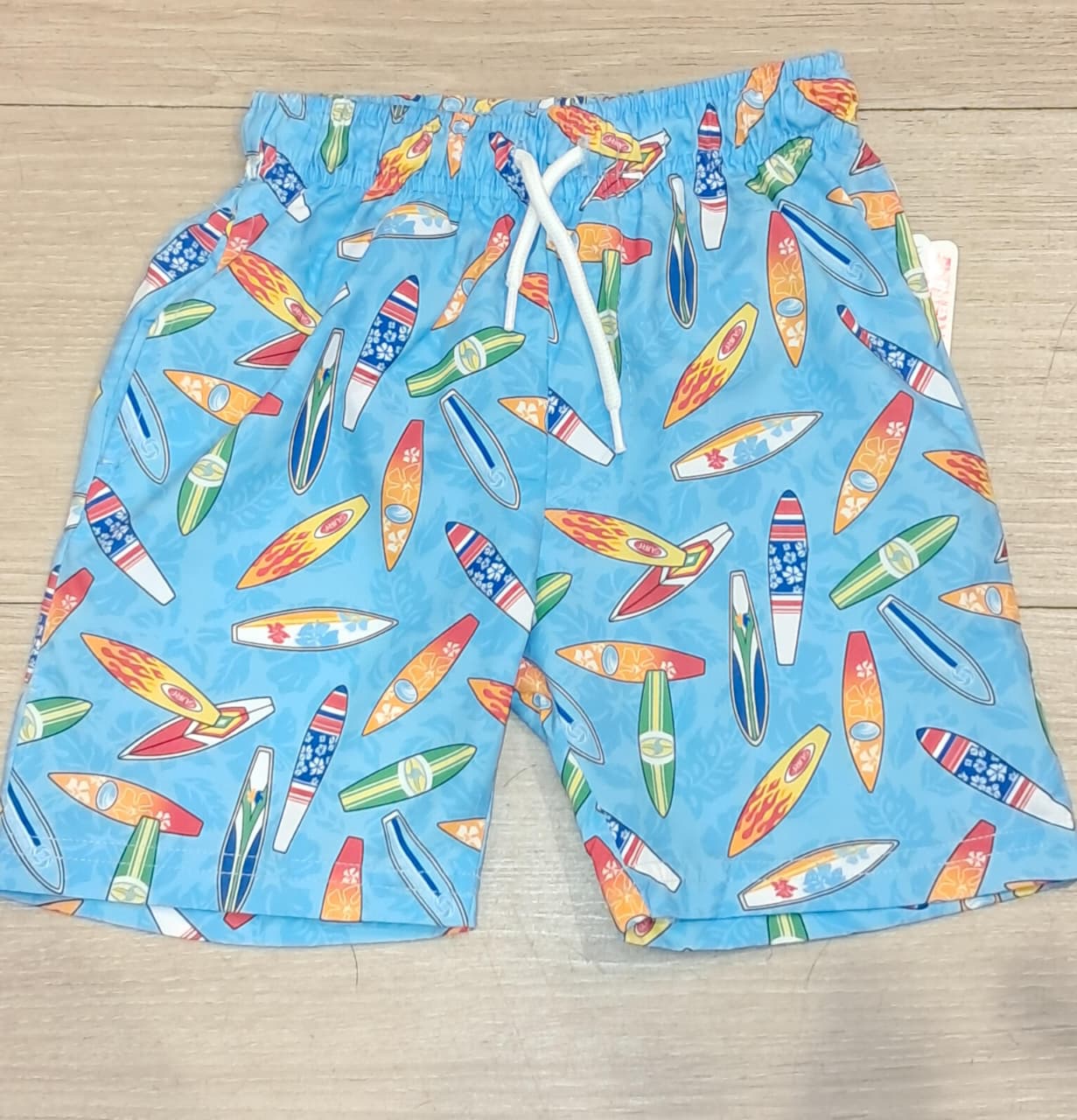 Boys Blue Surf Boards Swimming Trunks