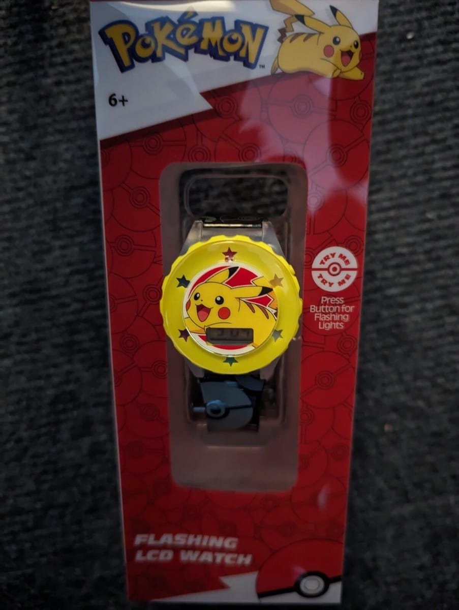 P0kemon Pikachu Flashing LCD watch