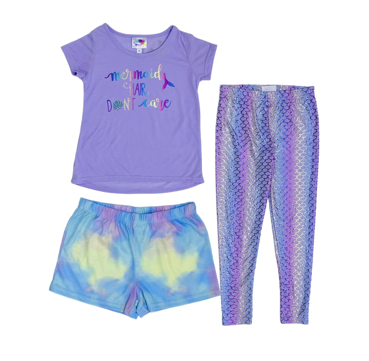 Light Purple Mermaid 3pc Pj&
